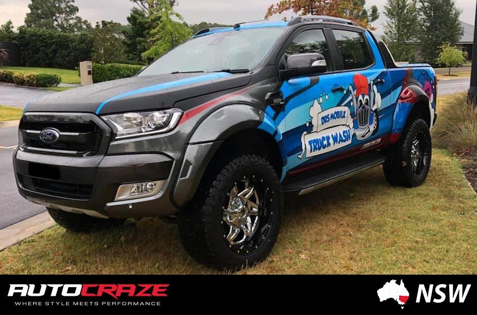FORD RANGER ROCKER CHROME WITH GLOSS BLACK LIP